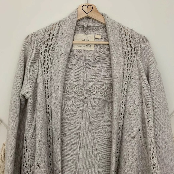 Anthropologie Angel Of The North Anais Wool Blend Long Cardigan Sweater - Picture 4 of 9